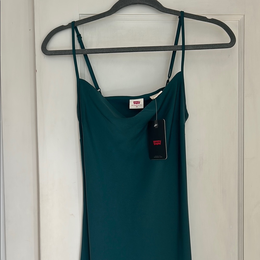 Express Teal Spaghetti Strap Dress